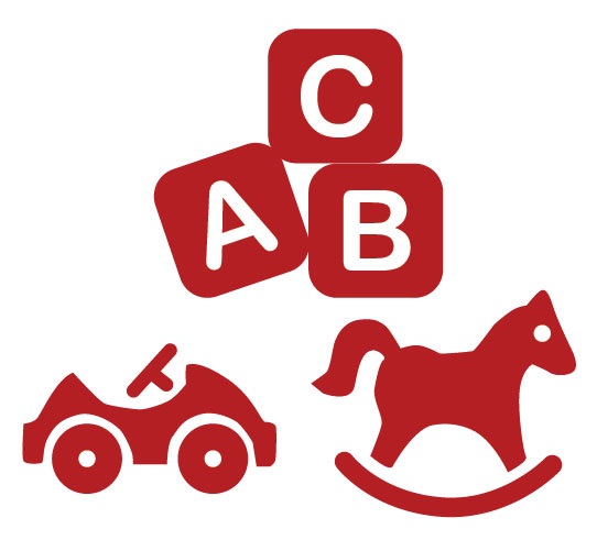 Child care toys icon