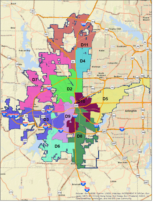 Fort Worth County Map