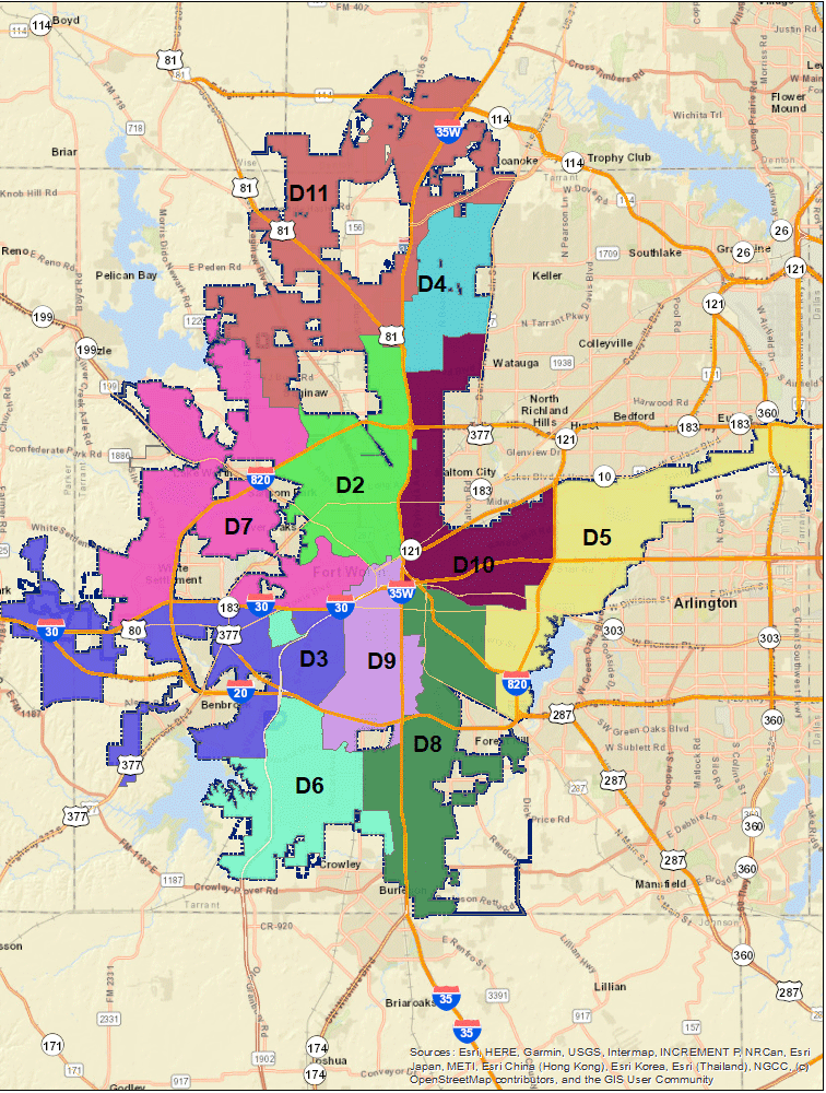 Fort Worth County Map