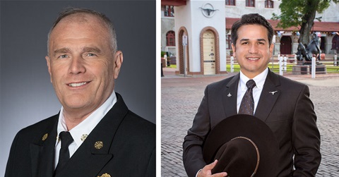 headshots of Chief Davis & Councilmember Flores