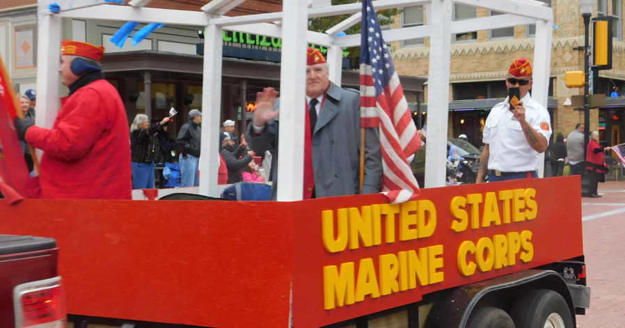 Veteran parade Marine Corps 