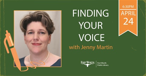 Jenny Martin will lead a writing workshop