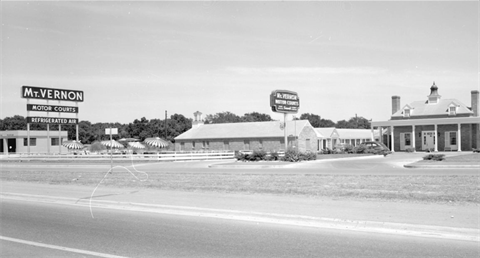 Historical image of a motor court