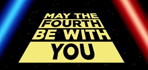 graphic that says may the fourth be with you