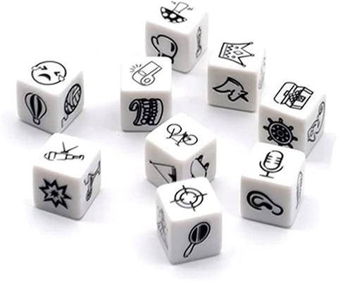 photo of sample story cubes