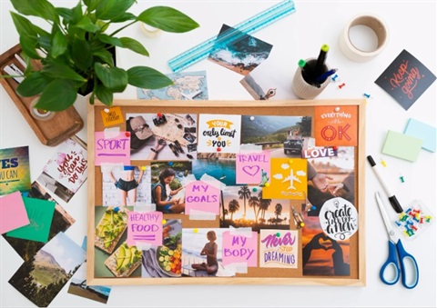 example of a crafty vision board