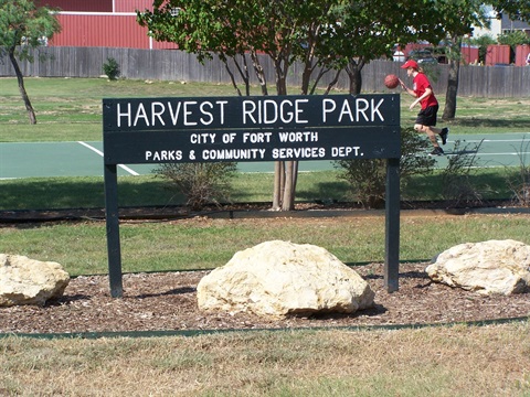 Harvest Ridge Sign closeup